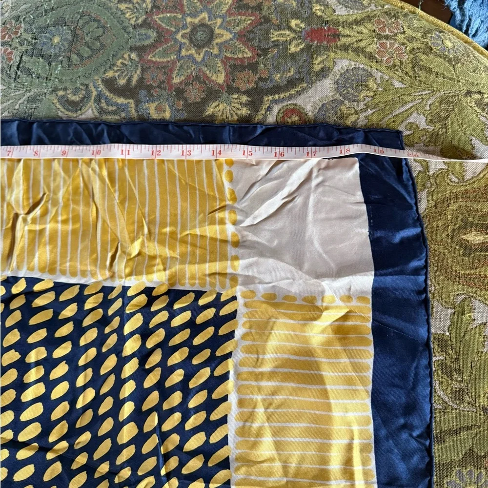 Christian Dior Navy and Yellow Scarf
